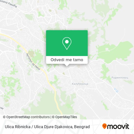 Ulica Ribnicka / Ulica Djure Djakovica mapa