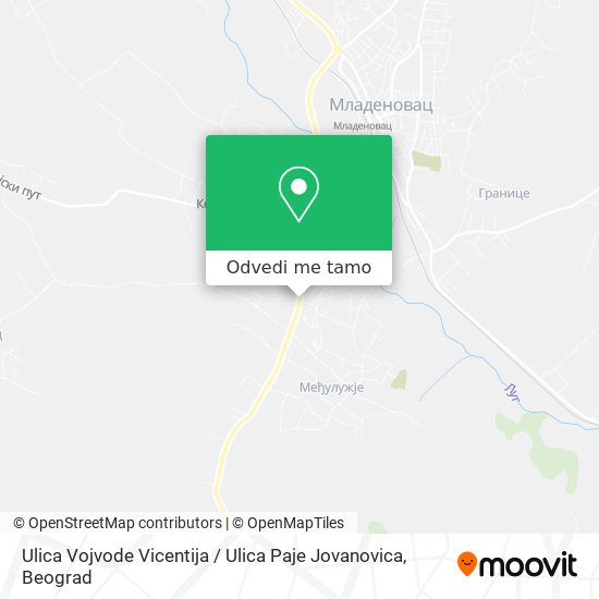 Ulica Vojvode Vicentija / Ulica Paje Jovanovica mapa