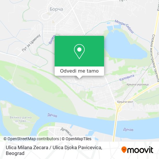 Ulica Milana Zecara / Ulica Djoka Pavicevica mapa