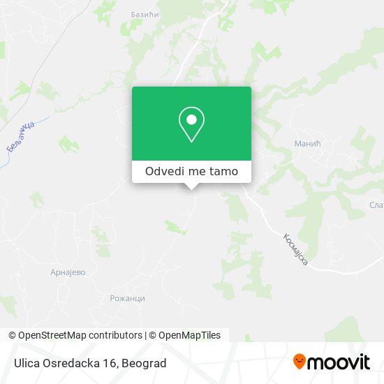 Ulica Osredacka 16 mapa