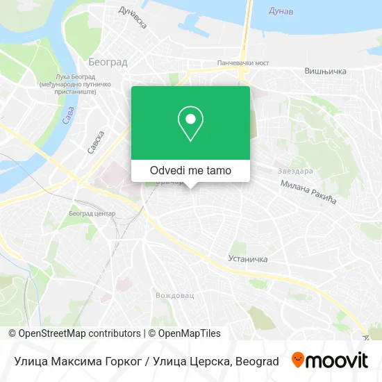 Улица Максима Горког / Улица Церска mapa