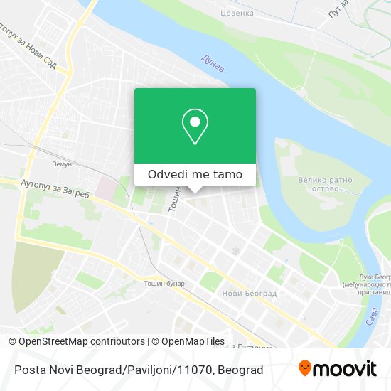 Posta Novi Beograd / Paviljoni / 11070 mapa