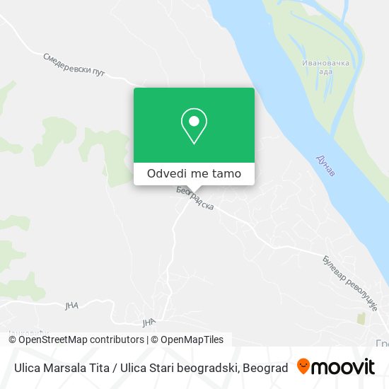 Ulica Marsala Tita / Ulica Stari beogradski mapa