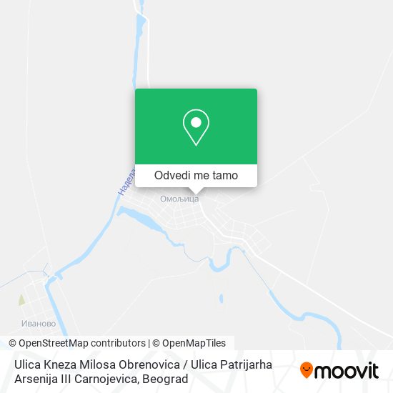 Ulica Kneza Milosa Obrenovica / Ulica Patrijarha Arsenija III Carnojevica mapa