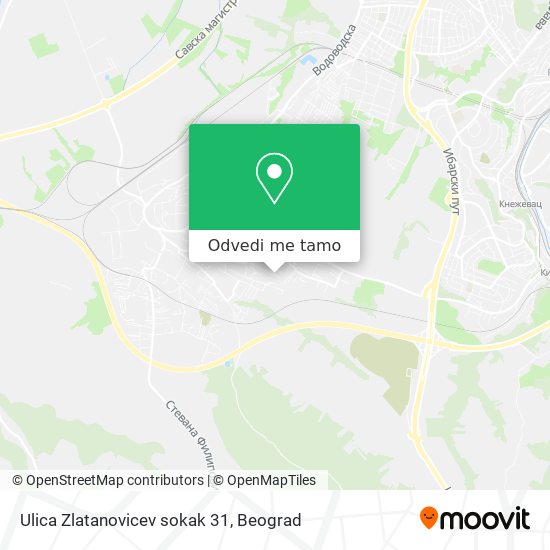 Ulica Zlatanovicev sokak 31 mapa