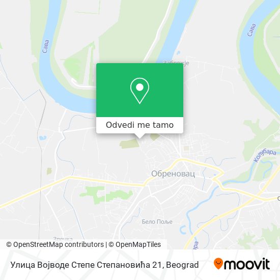 Улица Војводе Степе Степановића 21 mapa