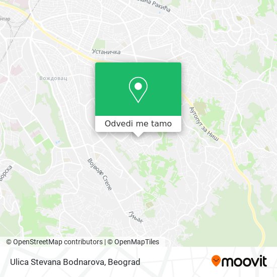 Ulica Stevana Bodnarova mapa