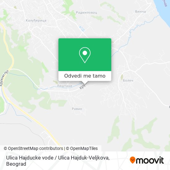 Ulica Hajducke vode / Ulica Hajduk-Veljkova mapa