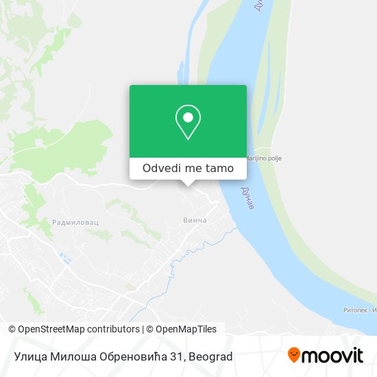 Улица Милоша Обреновића 31 mapa