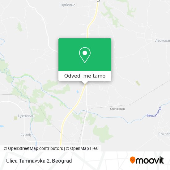 Ulica Tamnavska 2 mapa