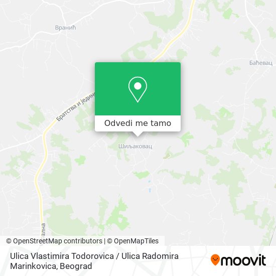 Ulica Vlastimira Todorovica / Ulica Radomira Marinkovica mapa