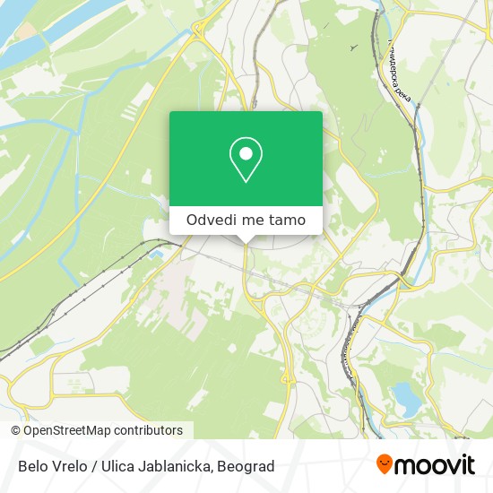 Belo Vrelo / Ulica Jablanicka mapa