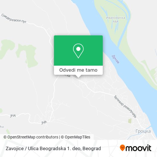 Zavojice / Ulica Beogradska 1. deo mapa