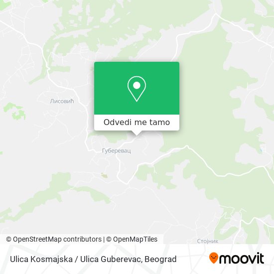 Ulica Kosmajska / Ulica Guberevac mapa