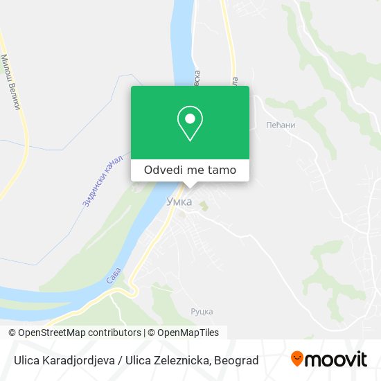 Ulica Karadjordjeva / Ulica Zeleznicka mapa