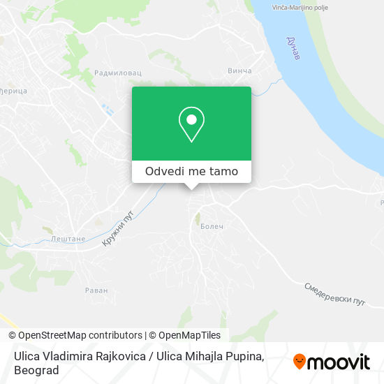 Ulica Vladimira Rajkovica / Ulica Mihajla Pupina mapa