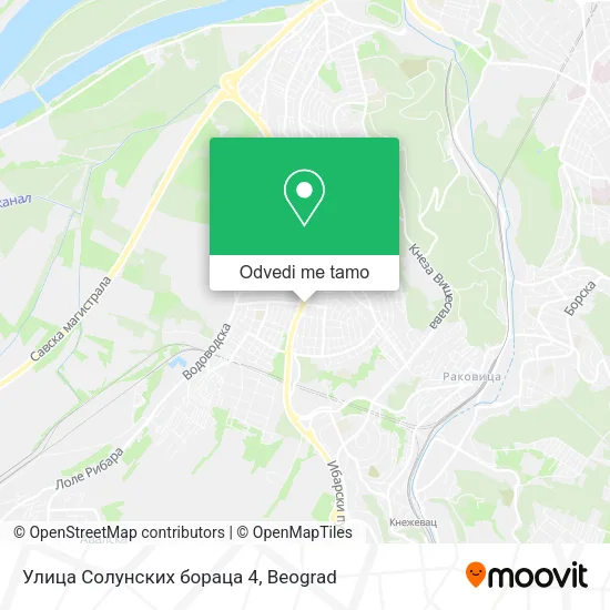 Улица Солунских бораца 4 mapa