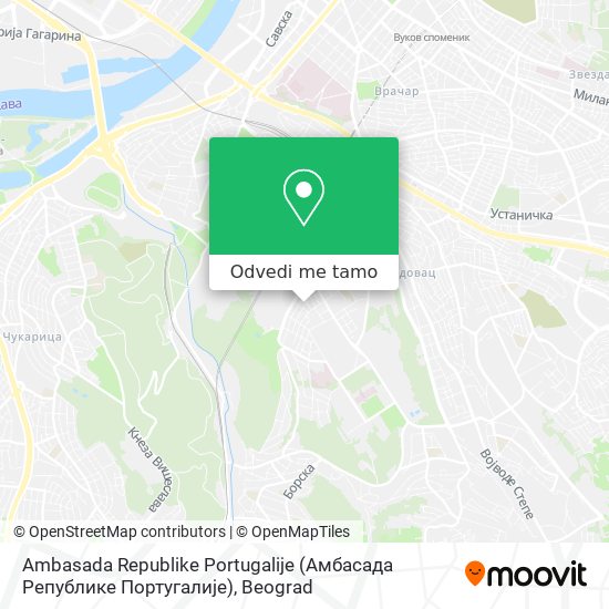 Ambasada Republike Portugalije (Амбасада Републике Португалије) mapa