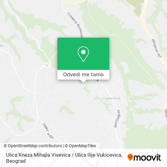 Ulica Kneza Mihajla Visevica / Ulica Ilije Vukicevica mapa