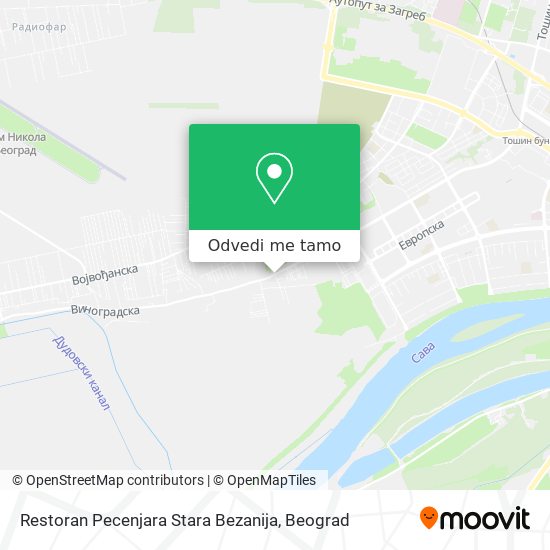 Restoran Pecenjara Stara Bezanija mapa