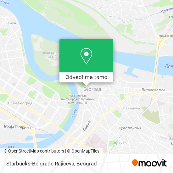 Starbucks-Belgrade Rajiceva mapa