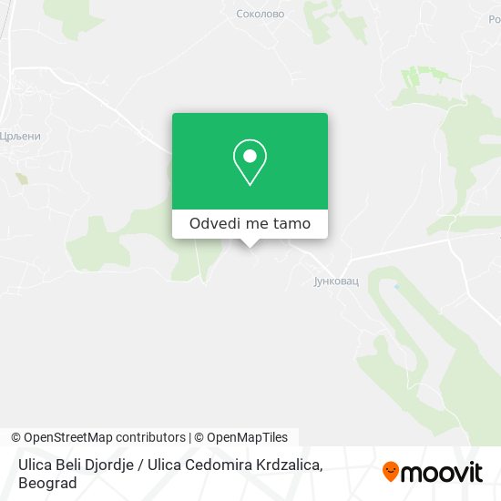 Ulica Beli Djordje / Ulica Cedomira Krdzalica mapa