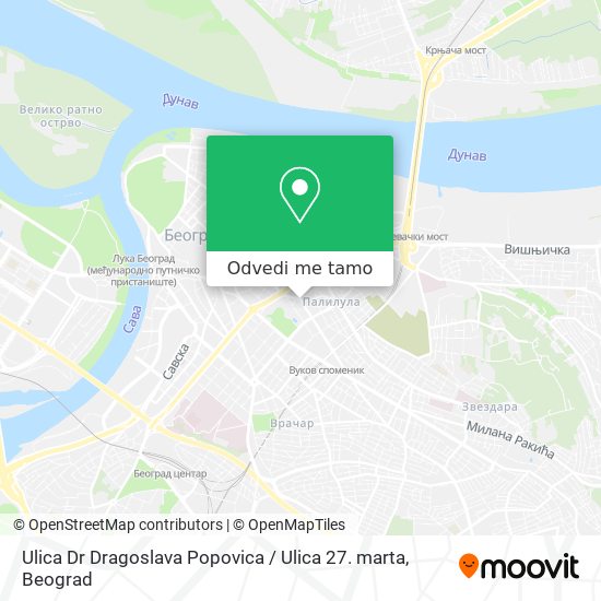 Ulica Dr Dragoslava Popovica / Ulica 27. marta mapa