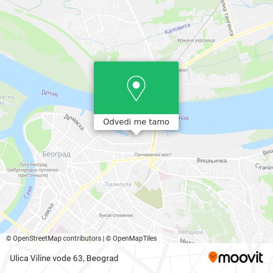 Ulica Viline vode 63 mapa