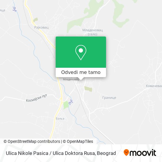 Ulica Nikole Pasica / Ulica Doktora Rusa mapa