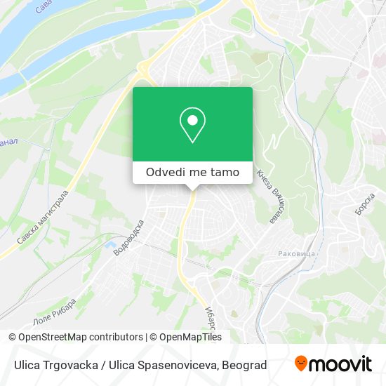 Ulica Trgovacka / Ulica Spasenoviceva mapa