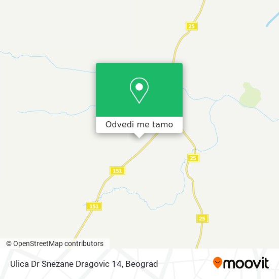 Ulica Dr Snezane Dragovic 14 mapa