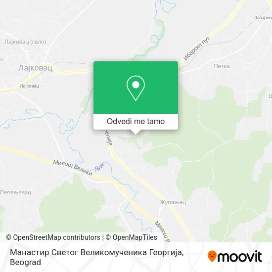 Манастир Светог Великомученика Георгија mapa