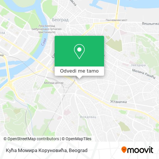 Кућа Момира Коруновића mapa