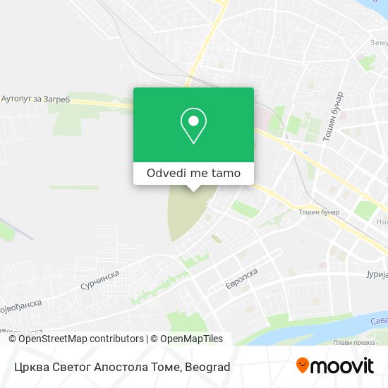 Црква Светог Апостола Томе mapa