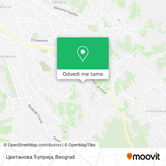 Цветанова Ћуприја mapa