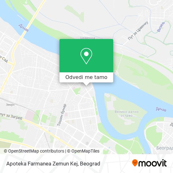 Apoteka Farmanea Zemun Kej mapa