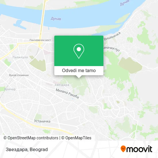 Звездара mapa