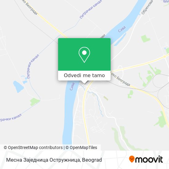 Месна Заједница Остружница mapa