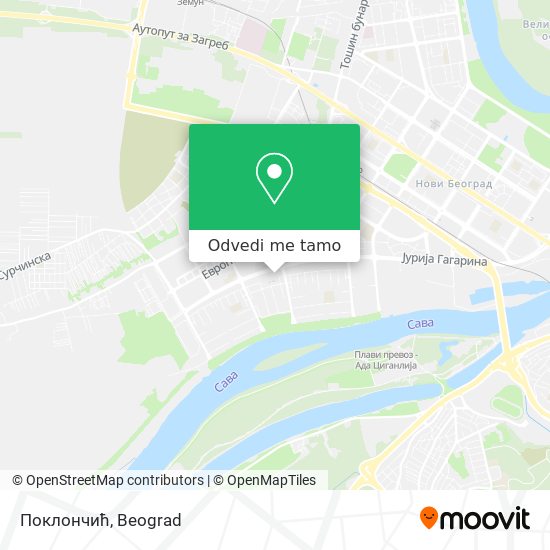 Поклончић mapa