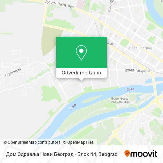 Дом Здравља Нови Београд - Блок 44 mapa
