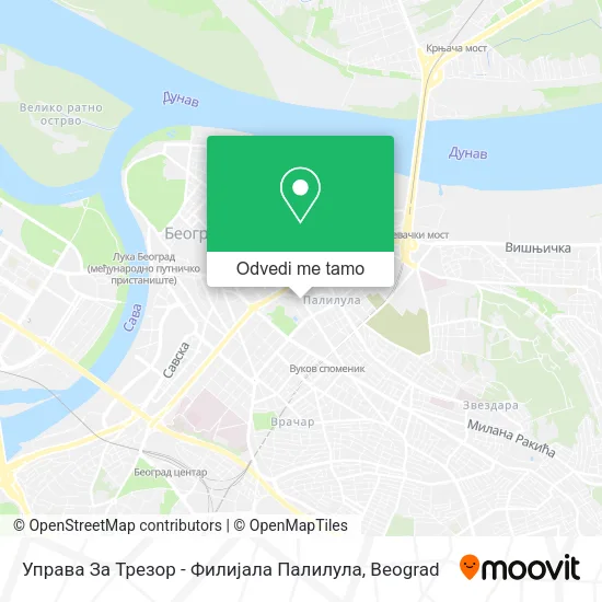 Управа За Трезор - Филијала Палилула mapa