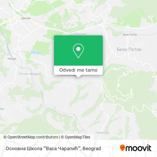 Основна Школа ""Васа Чарапић"" mapa