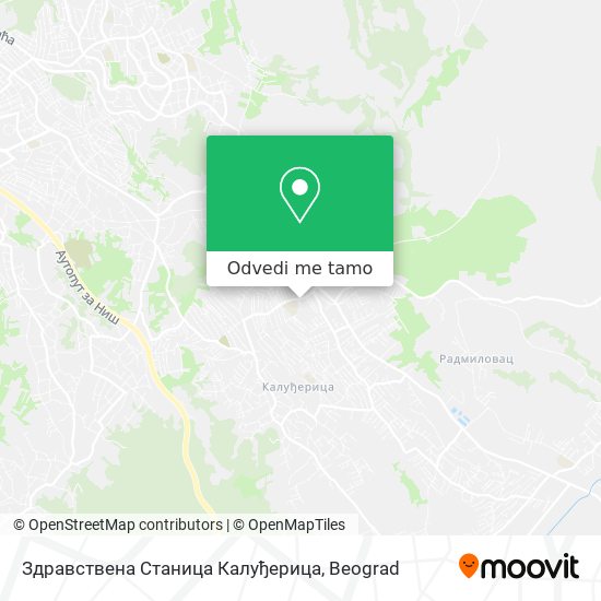 Здравствена Станица Калуђерица mapa