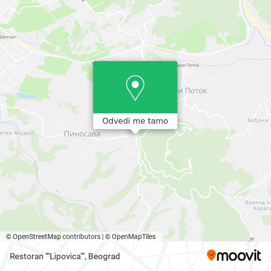 Restoran ""Lipovica"" mapa