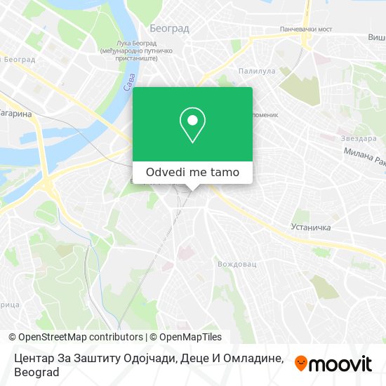 Центар За Заштиту Одојчади, Деце И Омладине mapa