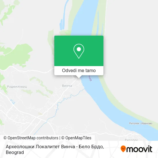 Археолошки Локалитет Винча - Бело Брдо mapa