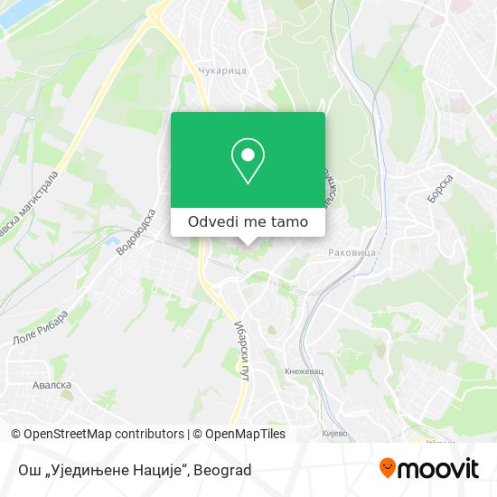 Ош „Уједињене Нације“ mapa