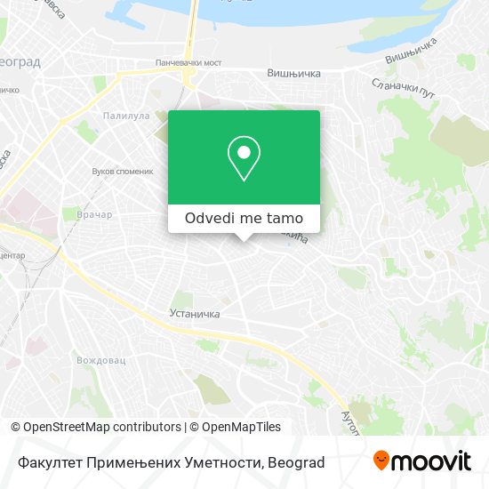 Факултет Примењених Уметности mapa