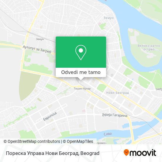 Пореска Управа Нови Београд mapa