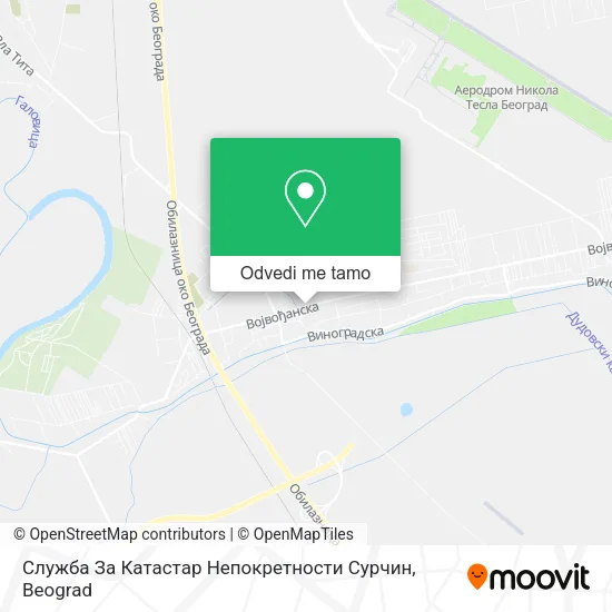 Служба За Катастар Непокретности Сурчин mapa